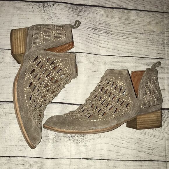Jeffrey Campbell Taggart Suede Cutout Booties - Picture 2 of 8